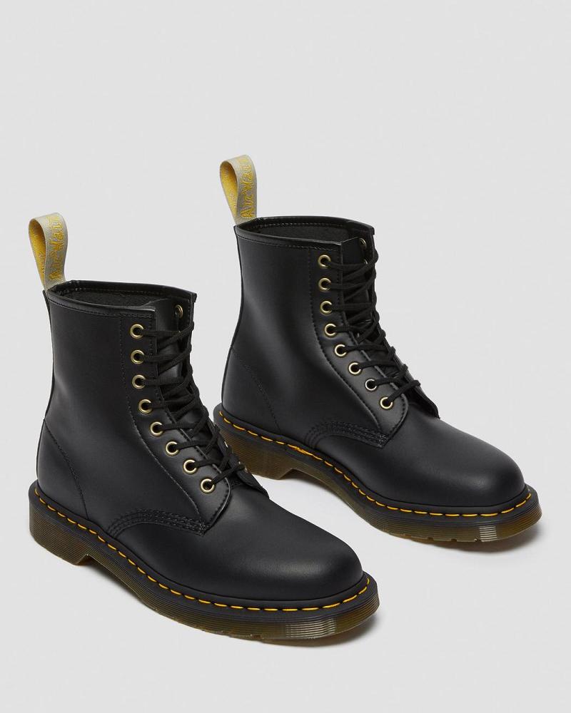 Black Men's Dr Martens Vegan 1460 Felix Lace Up Boots | CA 544GSO